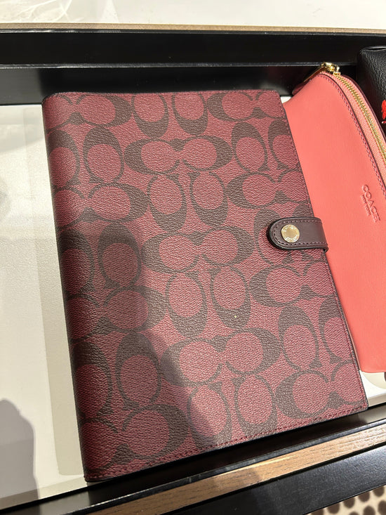 Coach Notebook In Signature Oxblood Multi (Pre-Order)