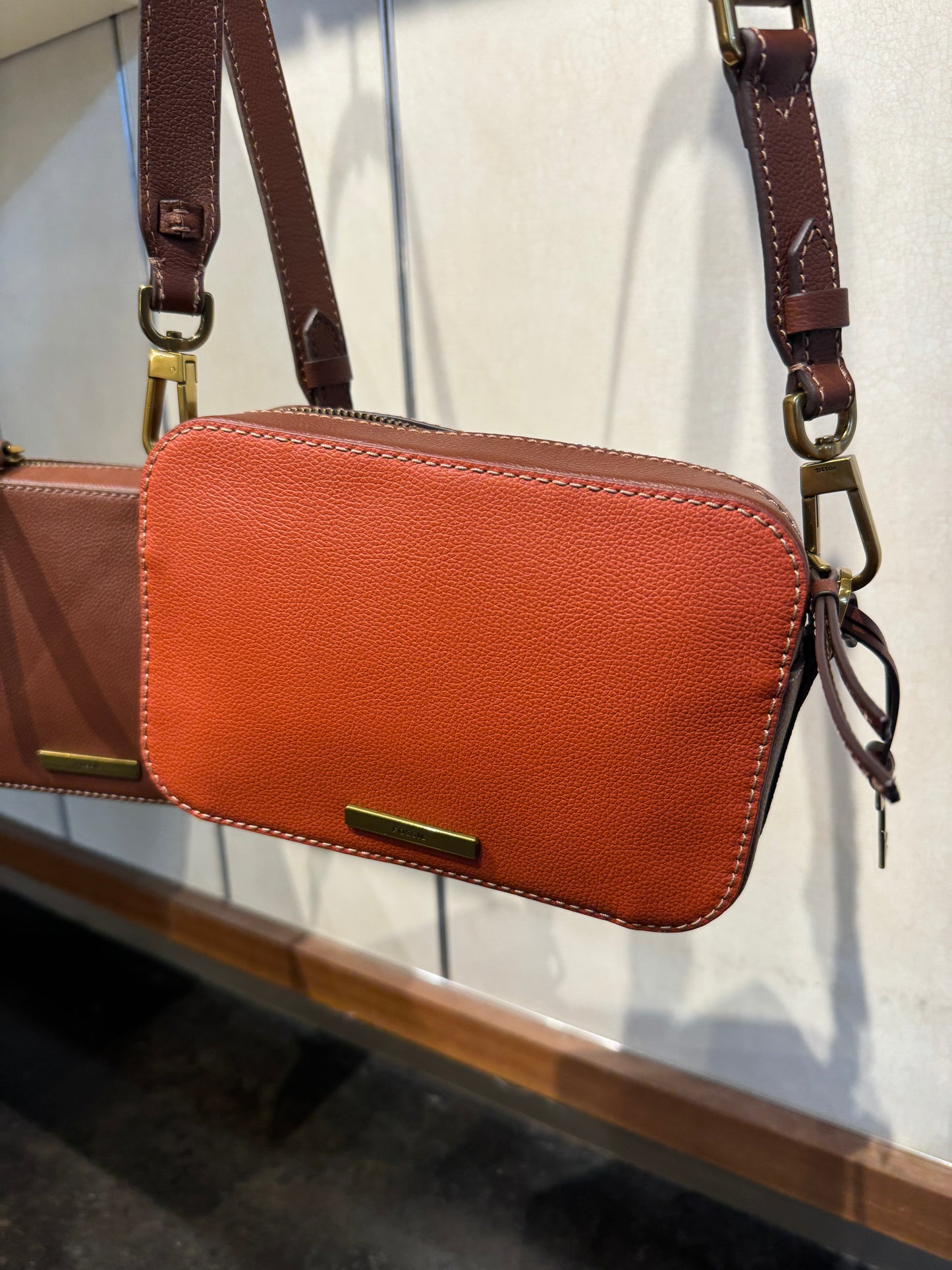 Fossil Bryce Small Crossbody In Red Clay (Pre-Order)