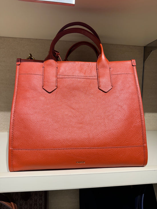 Fossil Kyler Large Tote In Red Clay (Pre-Order)