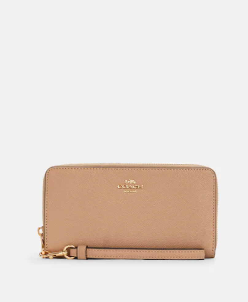 Coach Long Zip Around Wallet In Taupe (Pre-Order)