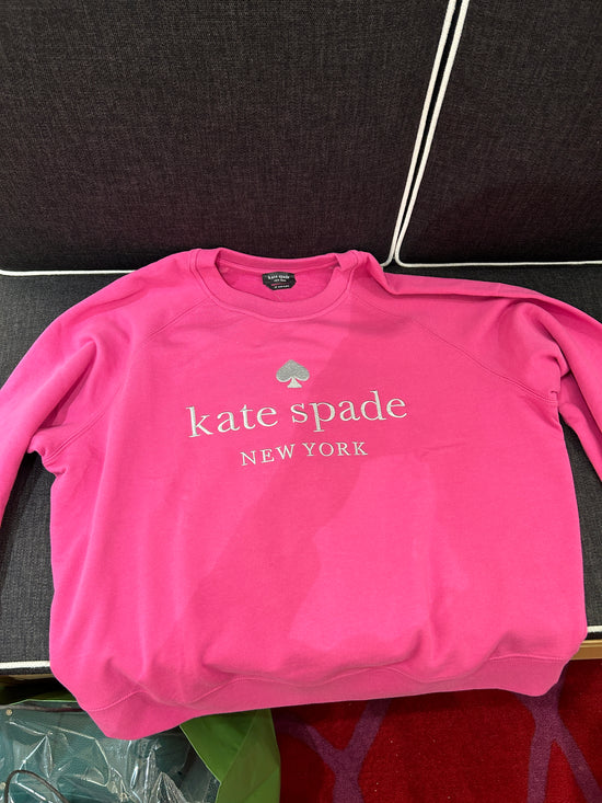 Kate Spade Embroidered Logo Sweatshirt In Magenta