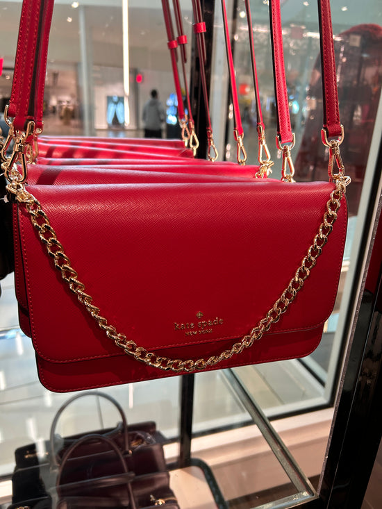 Kate Spade Madison Flap Convertible Crossbody In Candied Cherry (Pre-Order)