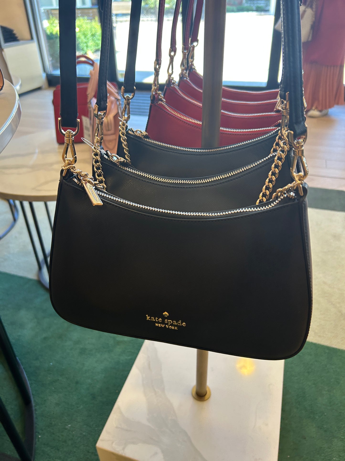 Kate Spade Outlet Madison Saffiano Leather Convertible Crossbody, Black - Handbags & Purses