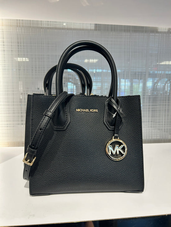 Michael Kors Mercer Medium Satchel In Black (Pre-Order)