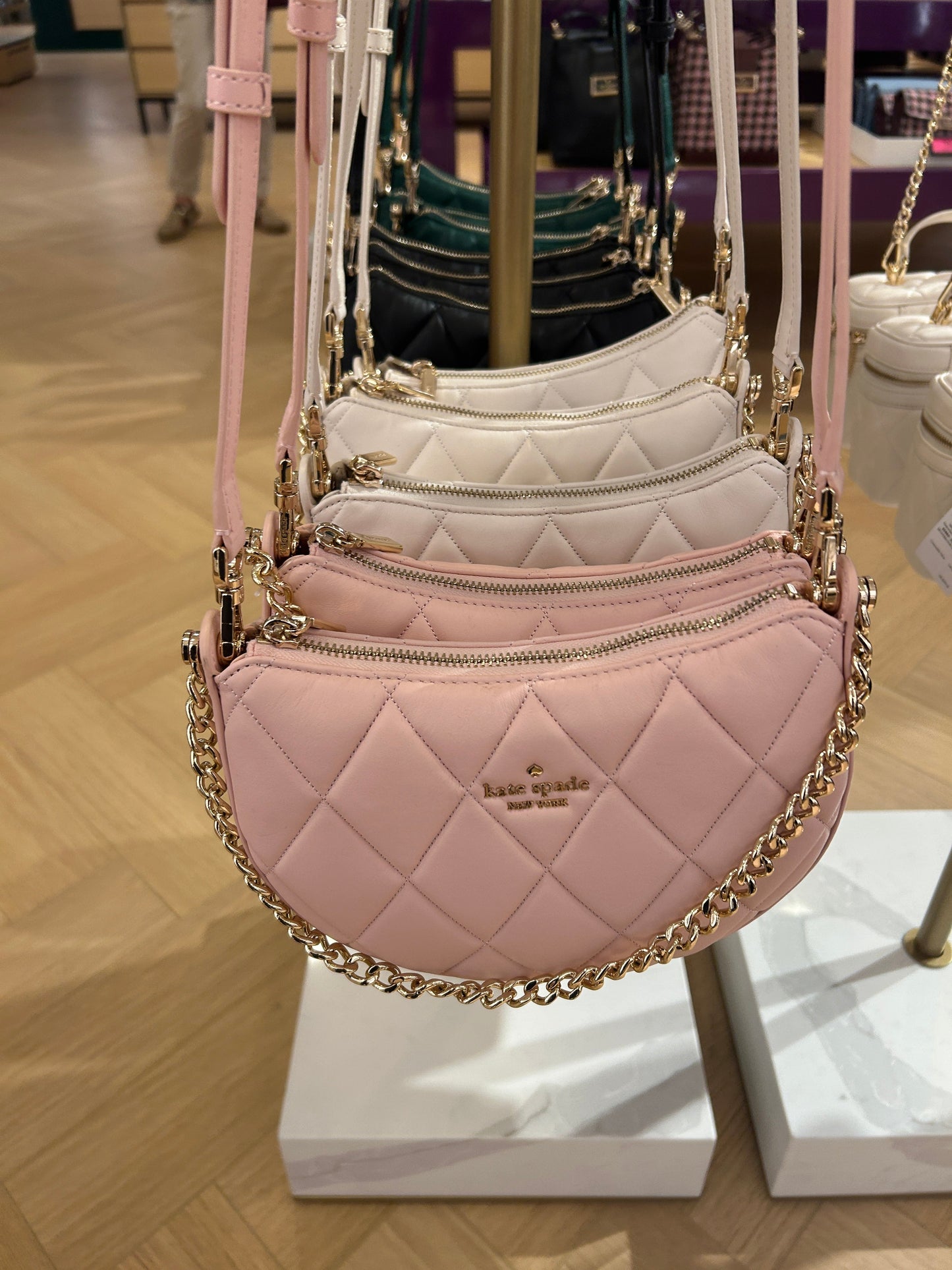 Load image into Gallery viewer, Kate Spade Carey Zip Top Crossbody In Conch Pink
