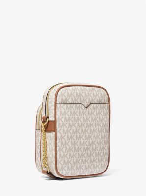 Michael Kors Jet Set Travel Medium NS Chain Crossbody In Monogram Vanilla (Pre-Order)