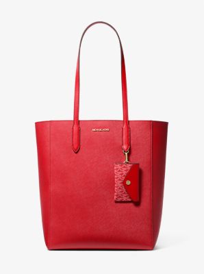 Michael Kors Vincent Large Tote Bag With Card Case In Bright Red (Pre-Order)