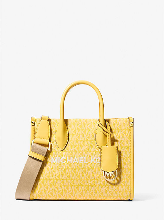 Michael Kors Mirella Small Signature Logo Tote In Golden Yellow (Pre-Order)