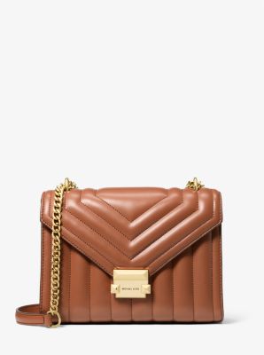 Michael Kors Whitney Medium Flap Chain Shoulder In Quilted Luggage (Pre-Order)