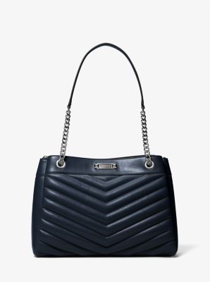 Michael Kors Whitney Medium Chain Shoulder Tote In Navy (Pre-Order)