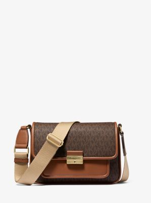 Michael Kors Bradshaw Medium Signature Logo Messenger Bag In Brown (Pre-Order)