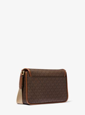 Michael Kors Bradshaw Medium Signature Logo Messenger Bag In Brown (Pre-Order)