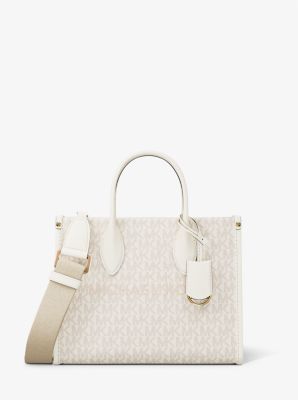 Michael Kors Mirella Small Signature Logo Tote In Lt Cream (Pre-Order)