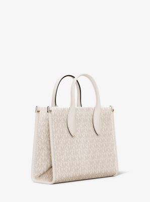 Michael Kors Mirella Small Signature Logo Tote In Lt Cream (Pre-Order)