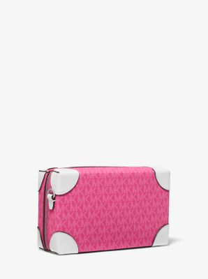 Michael Kors Jeanie Small Embellished Signature Logo Crossbody Bag In Dragonfruit (Pre-Order)