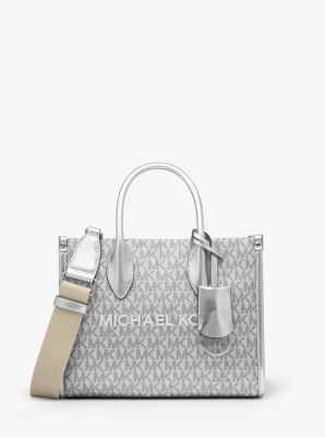 Michael Kors Mirella Small Metallic Signature Logo Crossbody Bag In Silver (Pre-Order)