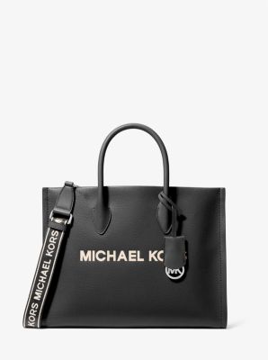 Michael Kors Mirella Medium Pebbled Leather Tote Bag In Black (Pre-Order)