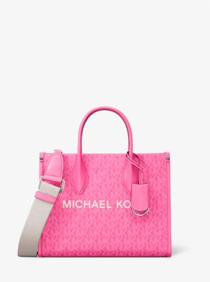 Michael Kors Mirella Small Signature Logo Tote In Draginfruit (Pre-Order)