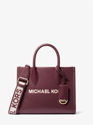 Michael Kors Mirella Small Pebbled Leather Crossbody Bag In Oxblood (SPECIAL RAYA)