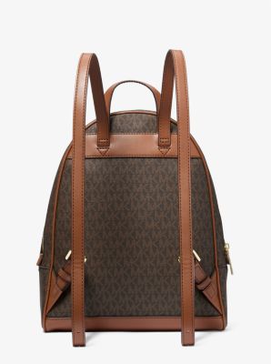 Michael Kors Rhea Medium Signature Logo Backpack In Brown (Pre-Order)