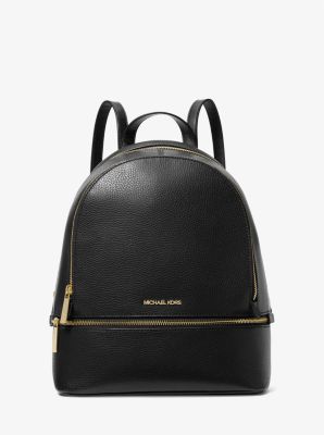 Michael Kors Rhea Medium Pebbled Leather Backpack In Black (Pre-Order)