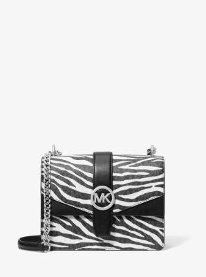 Michael Kors Greenwich Small Animal Print Logo Crossbody Bag In Black (Pre-Order)