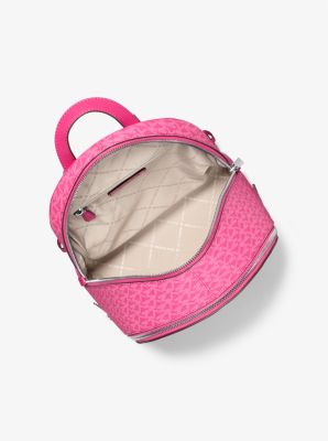 Michael Kors Rhea Medium Signature Logo Backpack In Dragonfruit (Pre-Order)