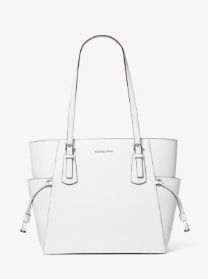 Michael Kors Voyager Large Saffiano Leather Tote Bag In Optic White (Pre-Order)