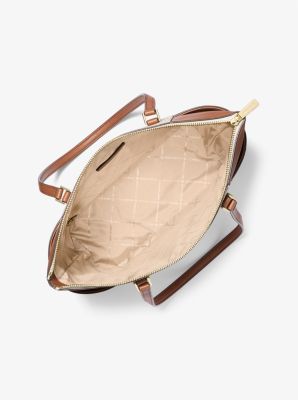 Michael Kors Charlotte Large Tote In Monogram Vanilla (Pre-Order)