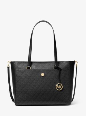 Michael Kors Maisie Large Pebbled Leather 3-In-1 Tote In Monogram Black