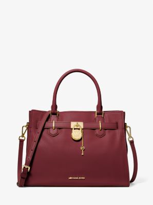 Michael Kors Hamilton Medium Satchel In Oxblood (Pre-Order)