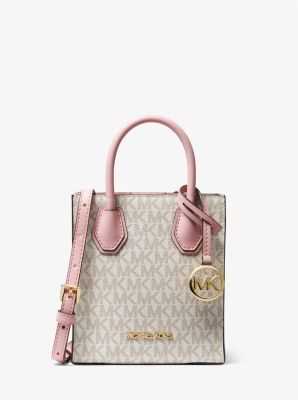 Michael Kors Crossbody Extra Small Mercer In Monogram Powder Blush (Pre-Order)