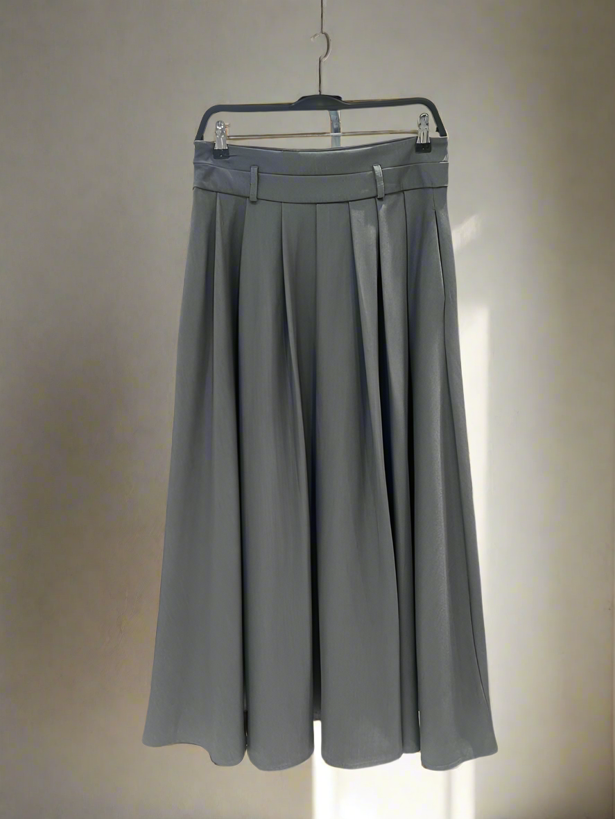 Raffida Kelly High Waist Pleated In Dark Grey