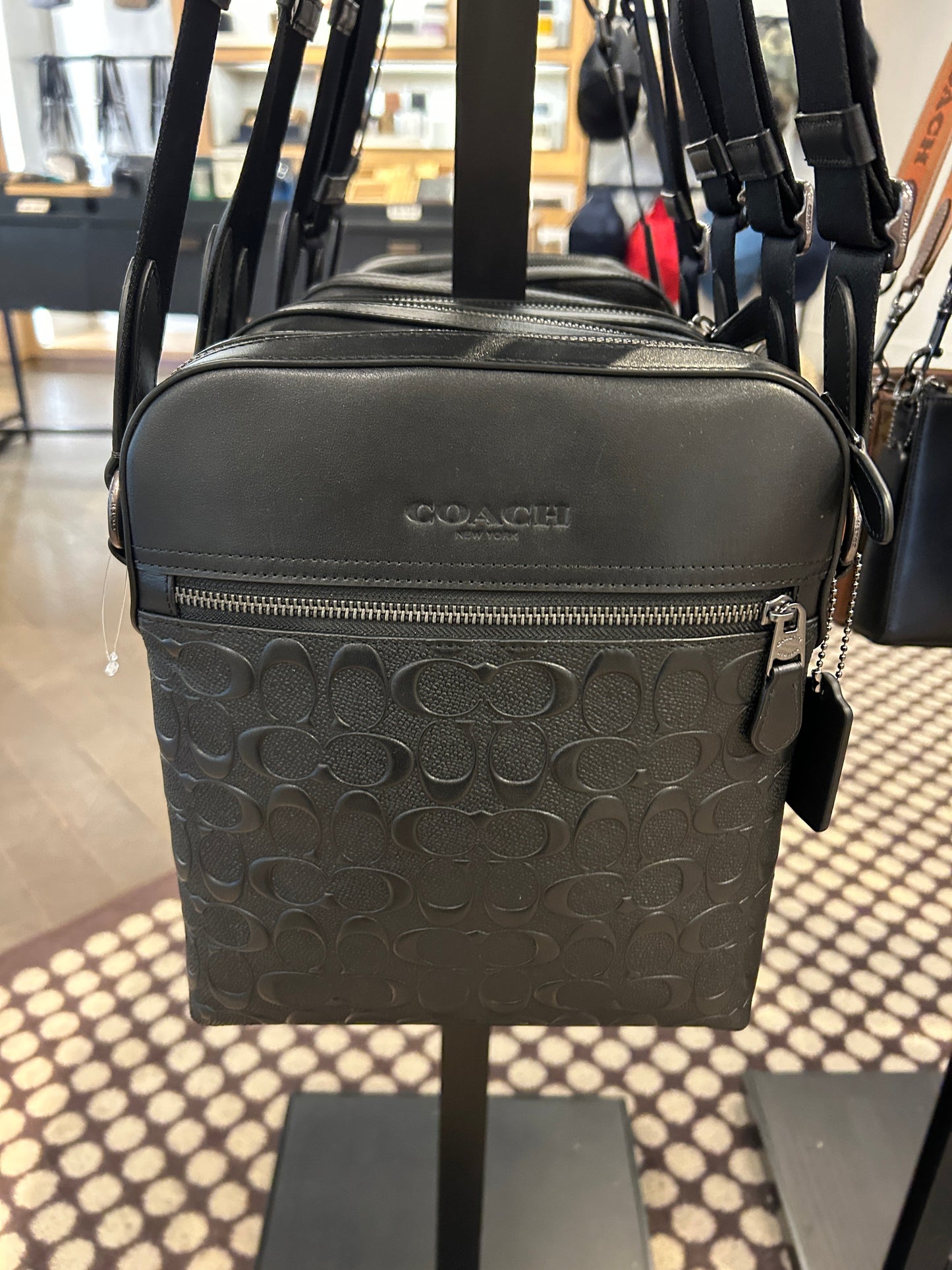 Load image into Gallery viewer, Coach Men Houston Flight Bag In Embossed Signature Black (Pre-Order)

