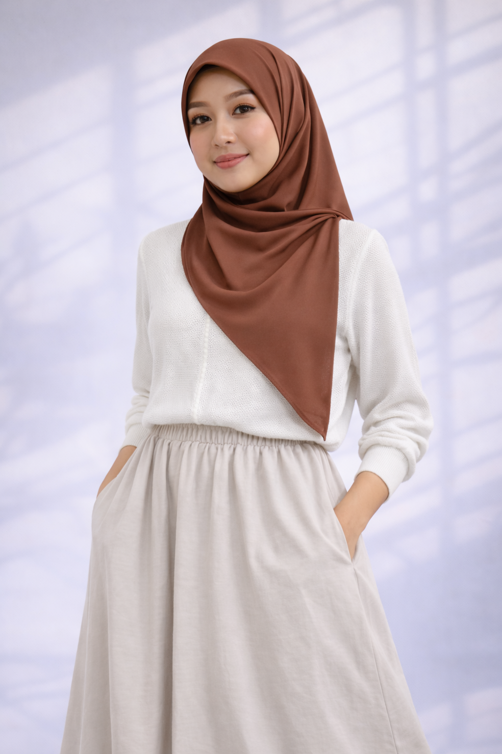 Raffida Serena Sporty Flair Skirt In Light Grey