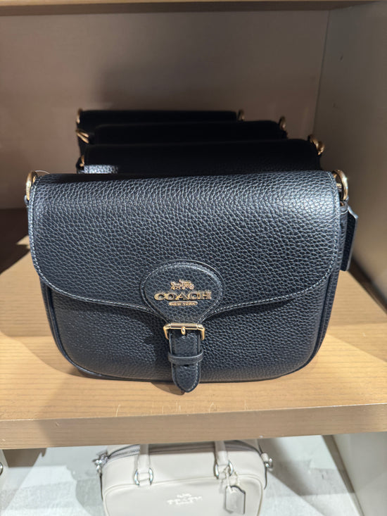 Coach Amelia Saddle Bag In Black (Pre-Order)