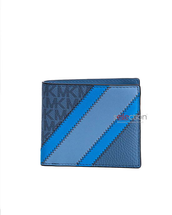 Michael Kors Cooper Billfold Wallet With Stripe Denim