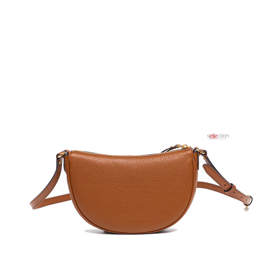 Load image into Gallery viewer, Michael Kors Dover Small Half Moon Crossbody In Luggage (Pre-Order)
