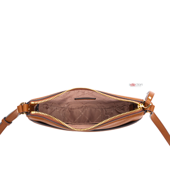 Load image into Gallery viewer, Michael Kors Dover Small Half Moon Crossbody In Luggage (Pre-Order)
