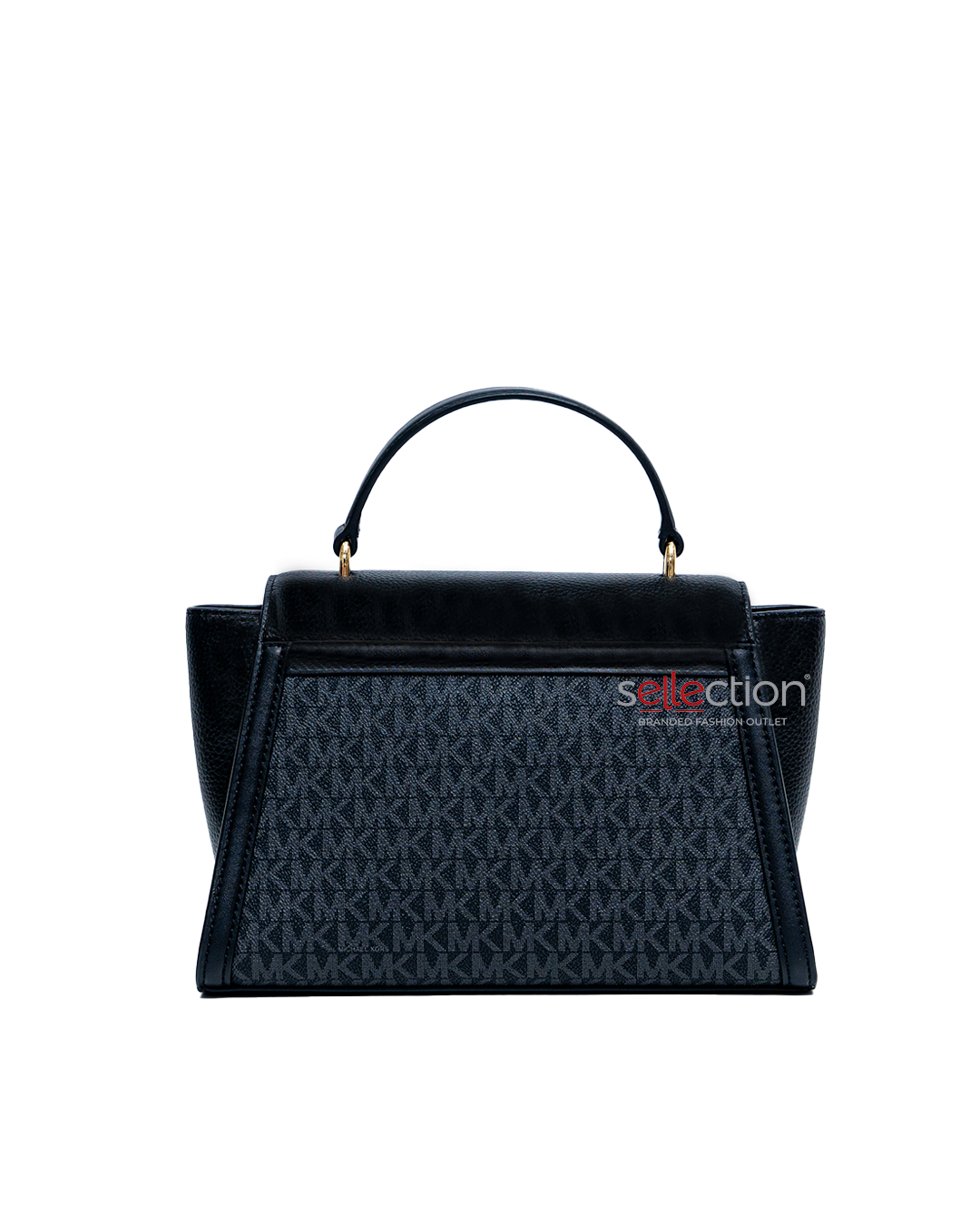 Michael Kors Whitney Medium Flap Satchel In Monogram Black Multi