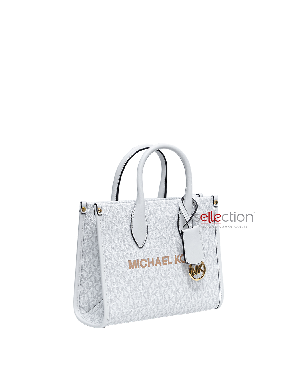 Michael Kors Mirella Small Signature Logo Tote In Optic White (Pre-Order)