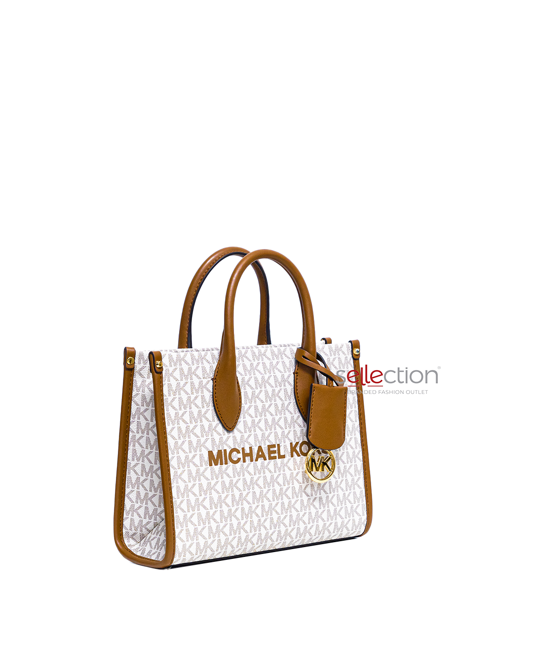 Michael Kors Mirella Small Signature Logo Tote In Vanilla Multi