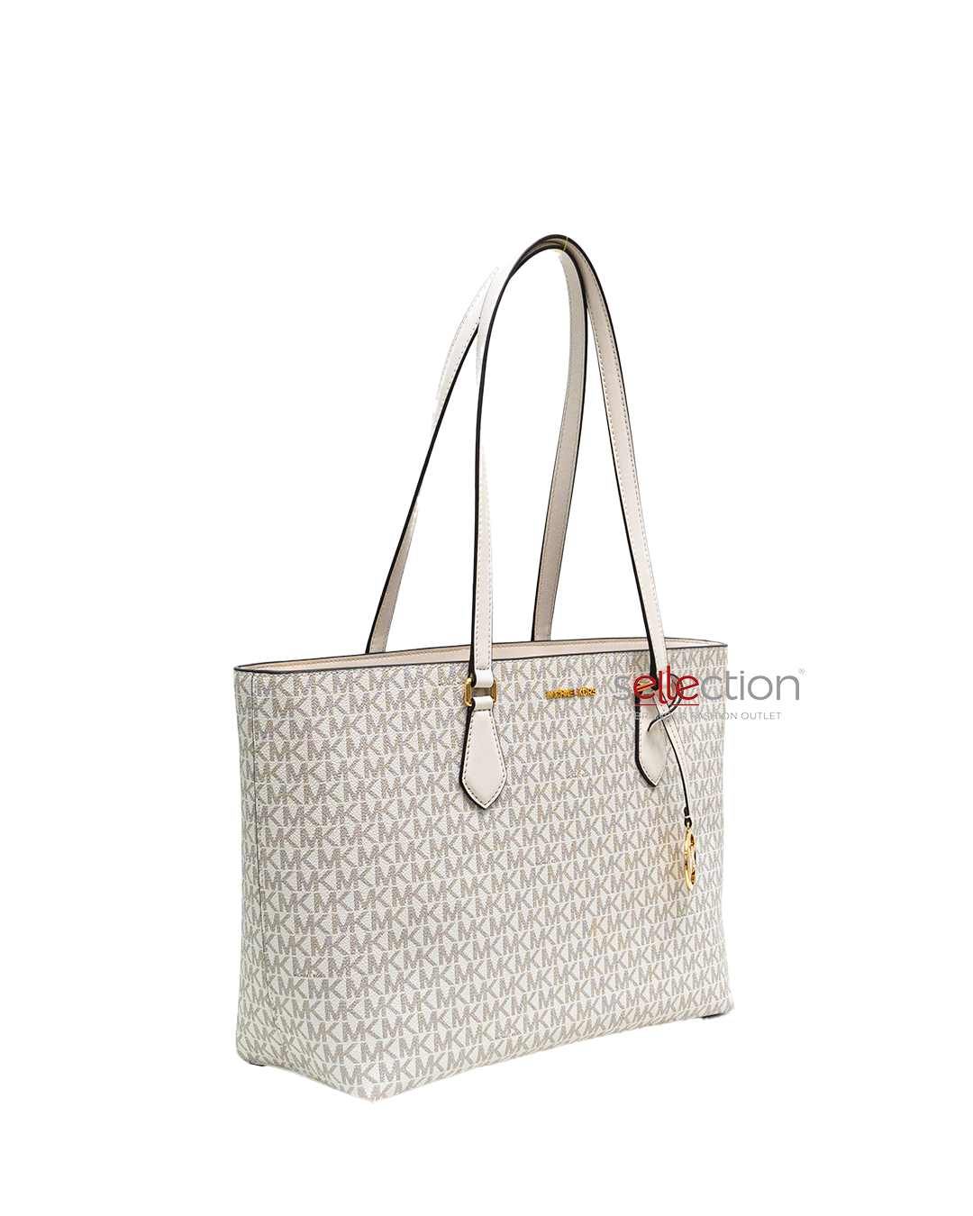 Michael Kors Sheila Large Tote In Monogram Vanilla