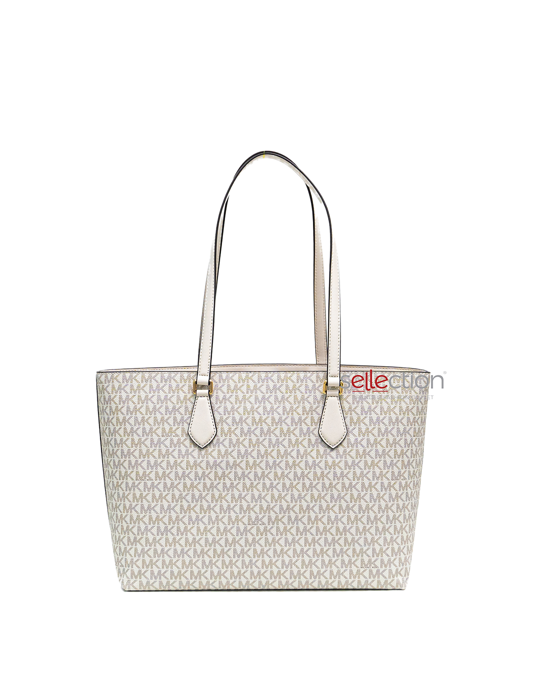 Michael Kors Sheila Large Tote In Monogram Vanilla