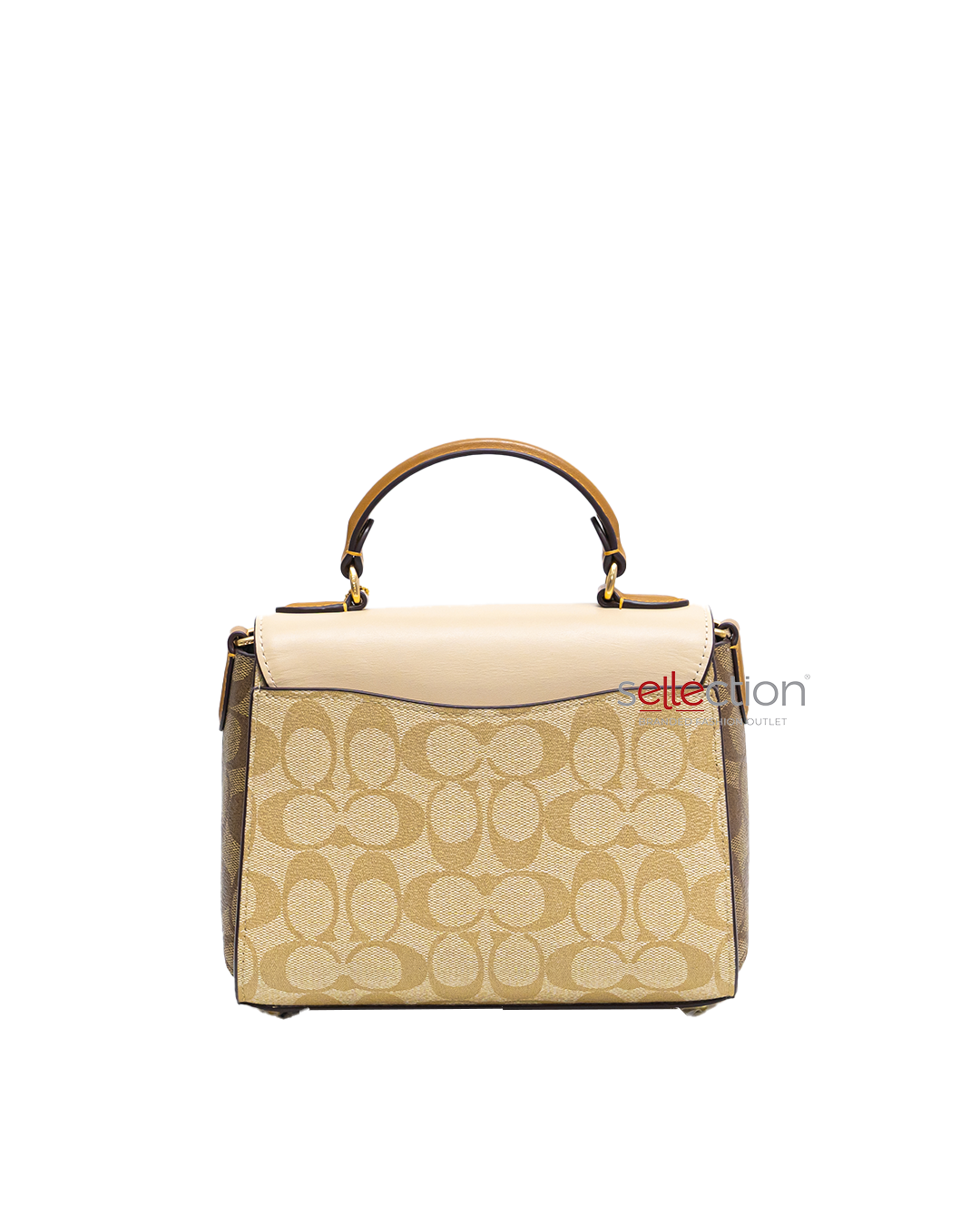 Coach Morgan Top Handle Satchel Bag In Blocked Signature Light Khaki Multi