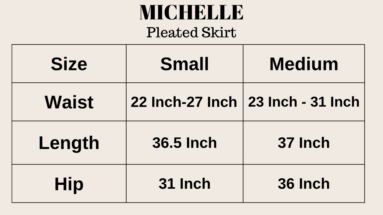Raffida Michelle Pleated Skirt In Khaki (SMALL)