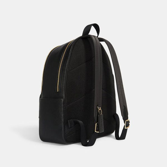 Coach Large Court Backpack In Leather Black (Pre-order)