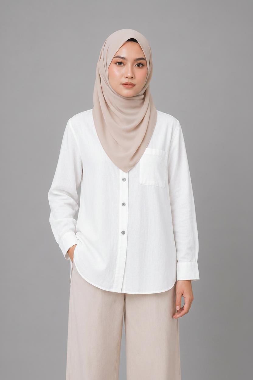 Raffida Nina Linen In White