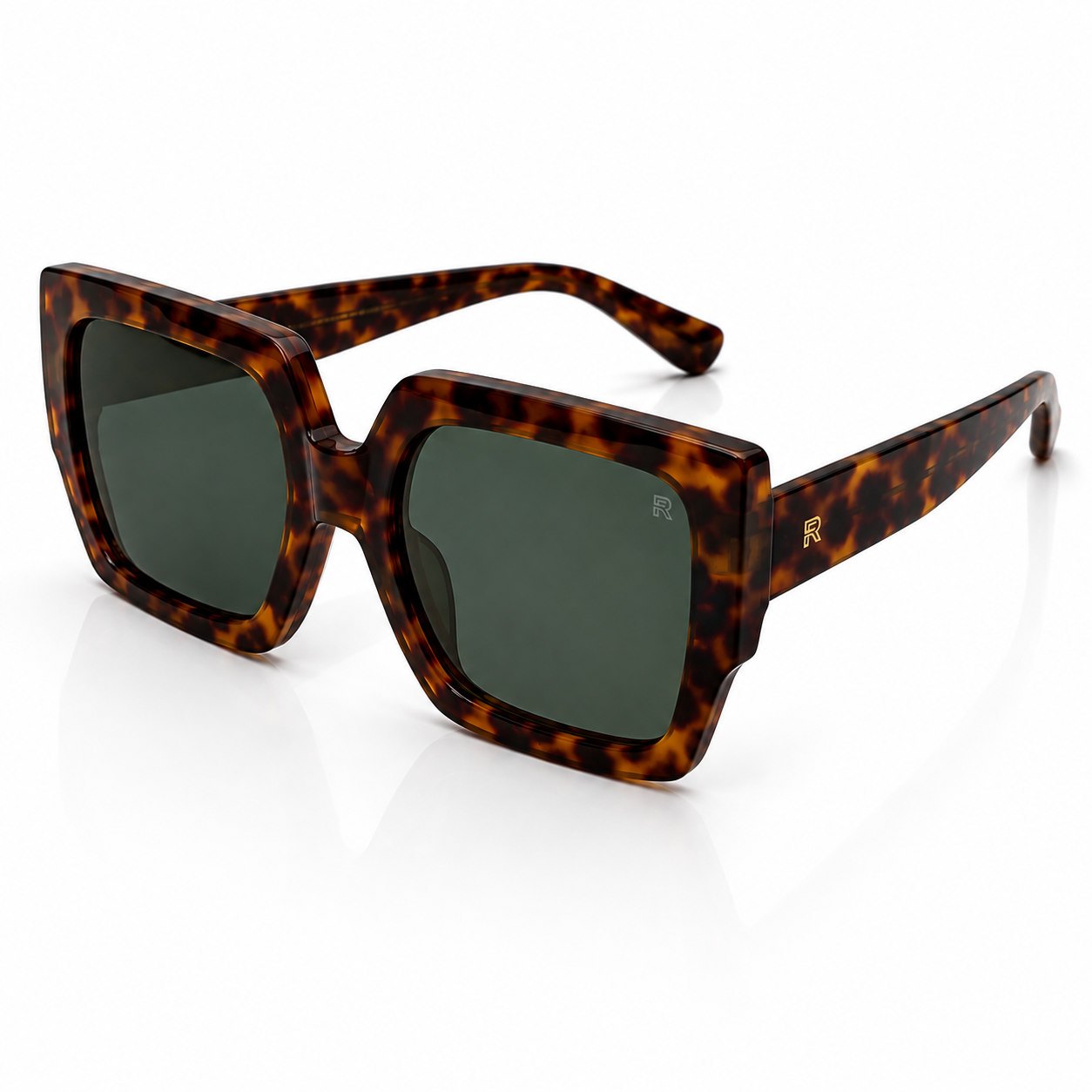 Raffida Natasha Eyewear In Tortoise Greenish
