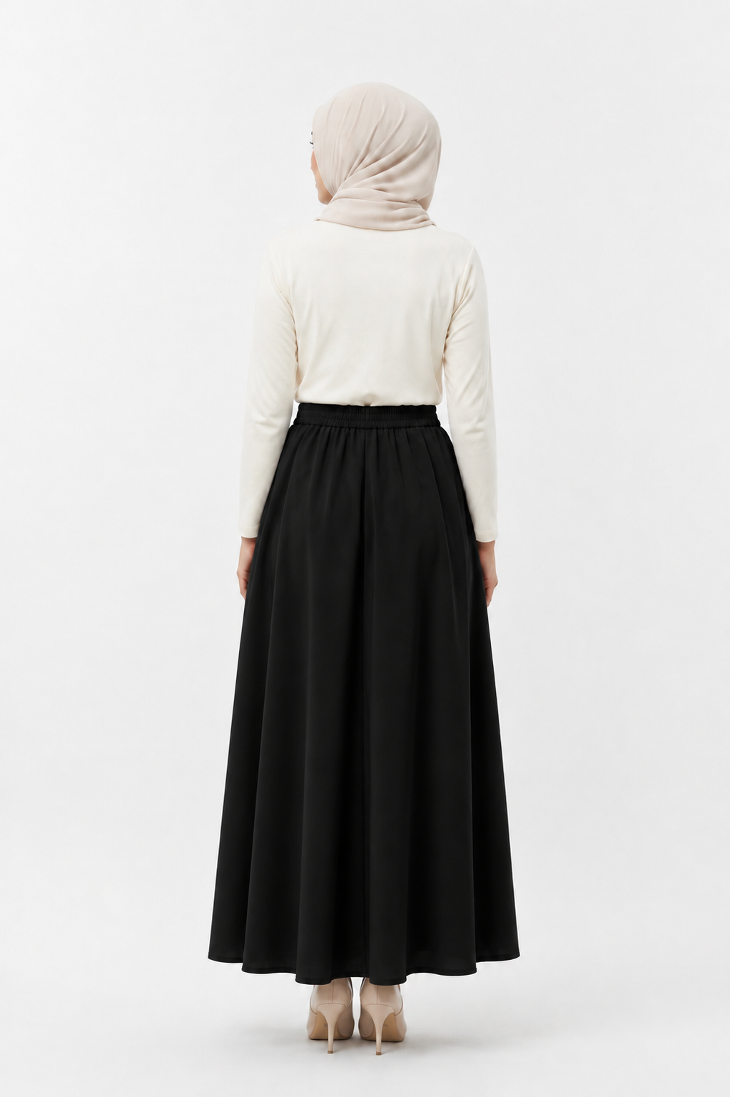 Raffida Michelle Pleated Skirt In Black (SMALL)